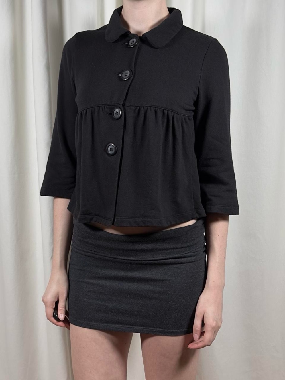 Button Front Babydoll Jacket - Picture 3 of 7
